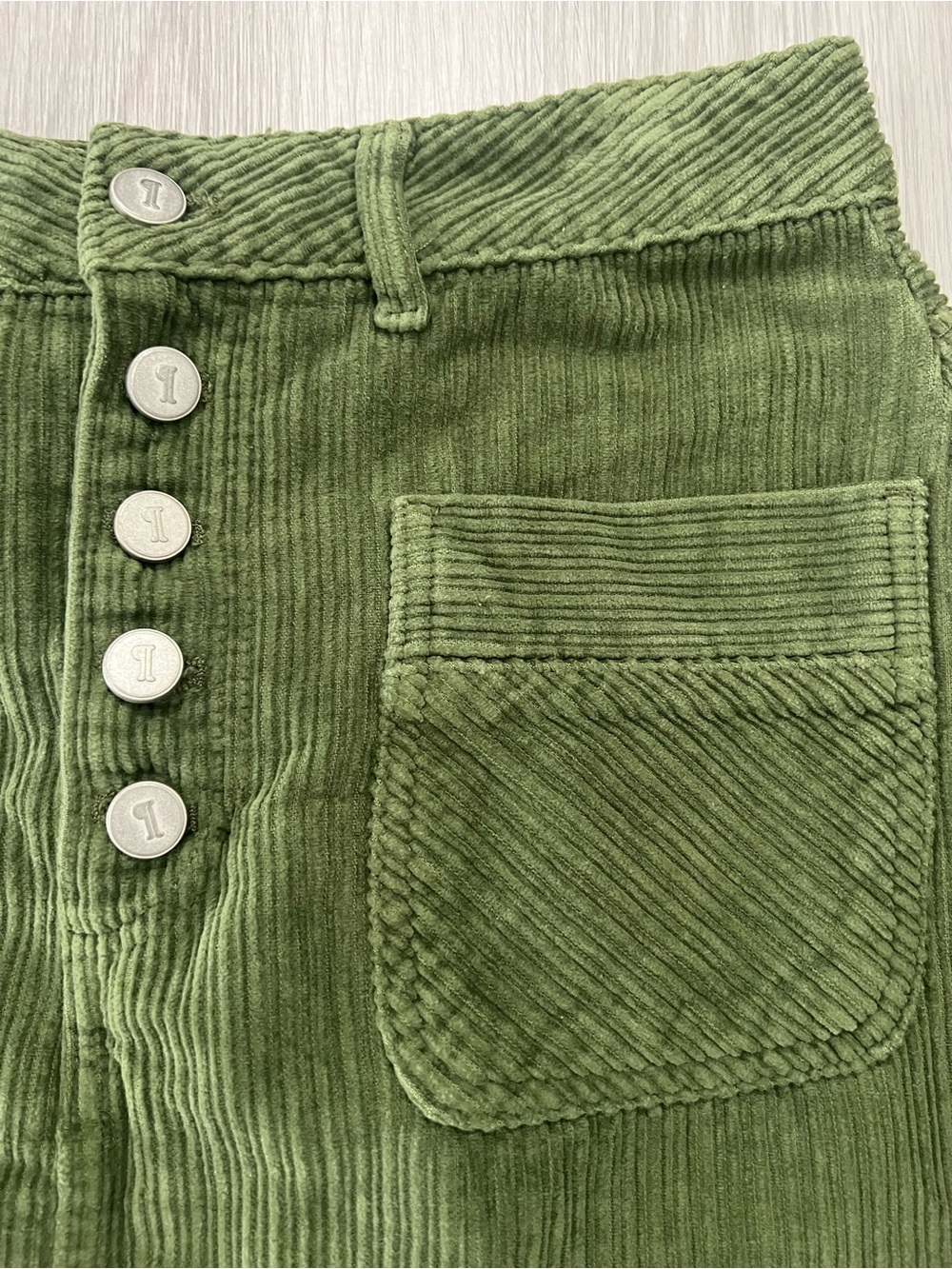 ANTHROPOLOGIE Pilcro And The Letterpress Green Corduroy Pencil Skirt Size 4 - Picture 6 of 14